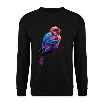 Finch Bird - Unisex Pullover - Schwarz - Vorne - Alina (178cm) & Michal (187cm)