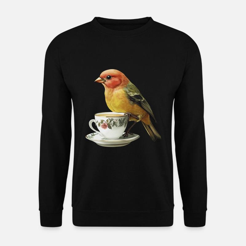 Finch Bird Kaffee - Unisex Pullover - Schwarz