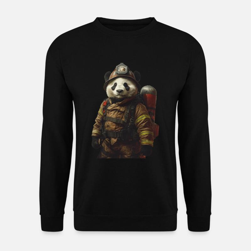 Panda - Unisex Pullover - Schwarz