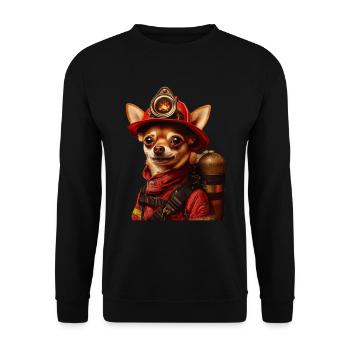Chihuahua - Unisex Pullover - Schwarz - Vorne - Alina (178cm) & Michal (187cm)