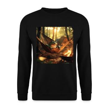 Frosch - Unisex Pullover - Schwarz - Vorne - Alina (178cm) & Michal (187cm)