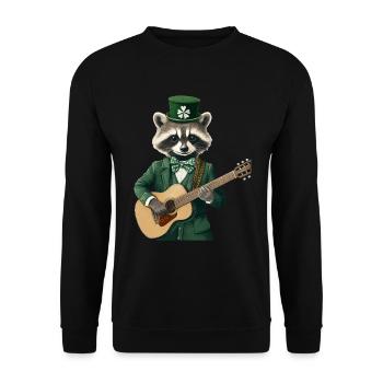 Waschbär - Unisex Pullover - Schwarz - Vorne - Alina (178cm) & Michal (187cm)
