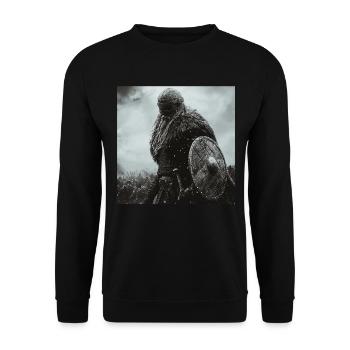 Wikinger - Unisex Pullover - Schwarz - Vorne - Alina (178cm) & Michal (187cm)