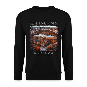 Zentralpark - Unisex Pullover - Schwarz - Vorne - Alina (178cm) & Michal (187cm)
