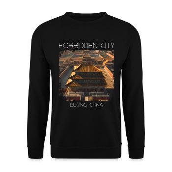 Verbotene Stadt - Unisex Pullover - Schwarz - Vorne - Alina (178cm) & Michal (187cm)