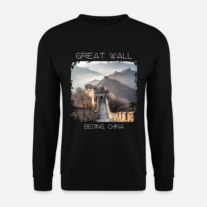 Große Mauer - Unisex Pullover - Schwarz