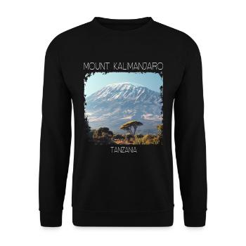 Berg Kalimanjaro - Unisex Pullover - Schwarz - Vorne - Alina (178cm) & Michal (187cm)