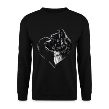 Bernhardiner - Unisex Pullover - Schwarz - Vorne - Alina (178cm) & Michal (187cm)