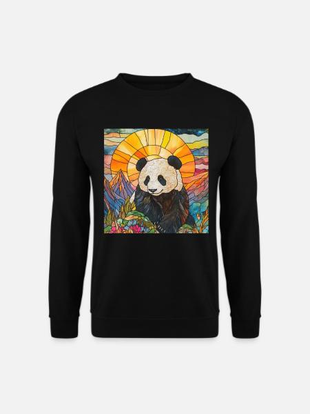 Panda - Unisex Pullover - Schwarz