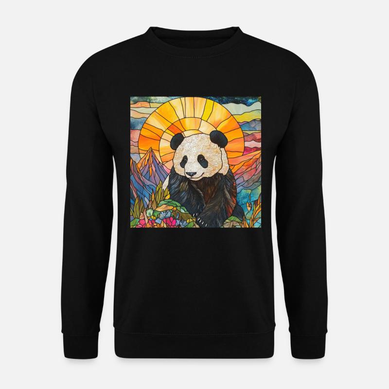 Panda - Unisex Pullover - Schwarz