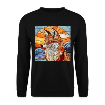 Fuchs - Unisex Pullover - Schwarz - Vorne - Alina (178cm) & Michal (187cm)
