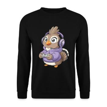 Auerhahn - Unisex Pullover - Schwarz - Vorne - Alina (178cm) & Michal (187cm)