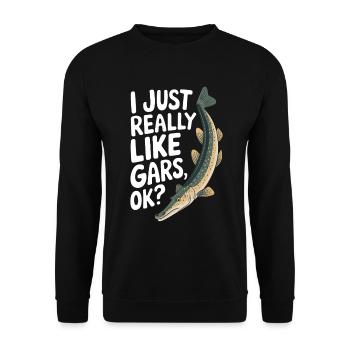 Gar - Unisex Pullover - Schwarz - Vorne - Alina (178cm) & Michal (187cm)