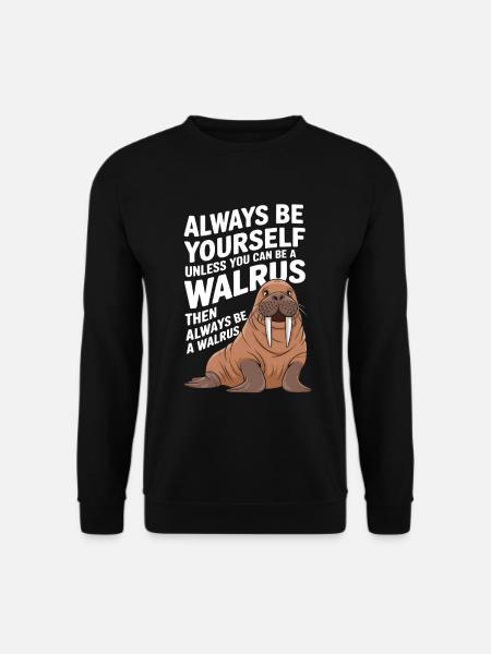 Walross - Unisex Pullover - Schwarz