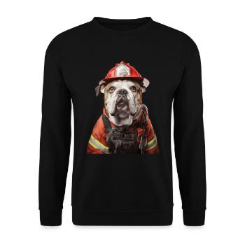 Bulldogge - Unisex Pullover - Schwarz - Vorne - Alina (178cm) & Michal (187cm)