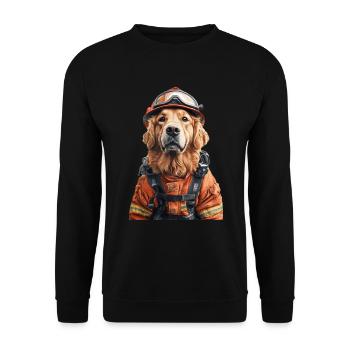 Golden Retriever - Unisex Pullover - Schwarz - Vorne - Alina (178cm) & Michal (187cm)