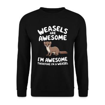 Wiesel - Unisex Pullover - Schwarz - Vorne - Alina (178cm) & Michal (187cm)