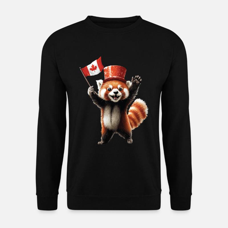 Roter Panda - Unisex Pullover - Schwarz
