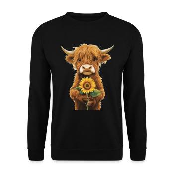 Eule - Unisex Pullover - Schwarz - Vorne - Alina (178cm) & Michal (187cm)