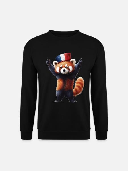 Roter Panda - Unisex Pullover - Schwarz