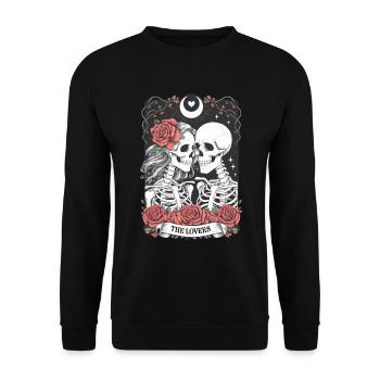 Tarotkarte - Unisex Pullover - Schwarz - Vorne - Alina (178cm) & Michal (187cm)