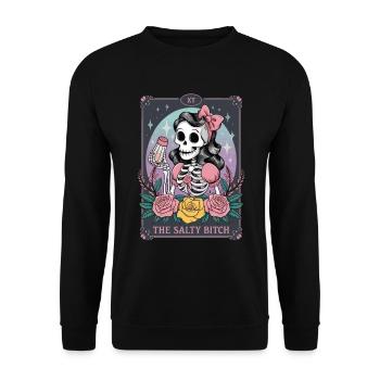 Tarotkarte - Unisex Pullover - Schwarz - Vorne - Alina (178cm) & Michal (187cm)