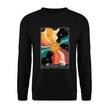 Tarotkarte - Unisex Pullover - Schwarz - Vorne - Alina (178cm) & Michal (187cm)