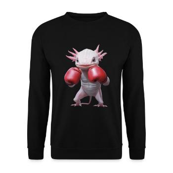 Axolotl - Unisex Pullover - Schwarz - Vorne - Alina (178cm) & Michal (187cm)
