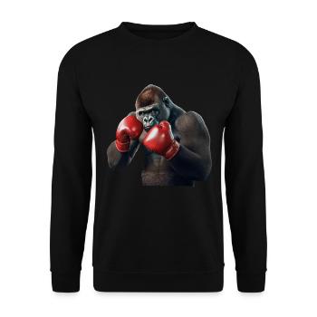 Gorilla - Unisex Pullover - Schwarz - Vorne - Alina (178cm) & Michal (187cm)
