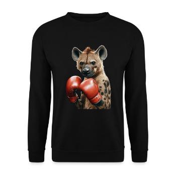 Hyäne - Unisex Pullover - Schwarz - Vorne - Alina (178cm) & Michal (187cm)