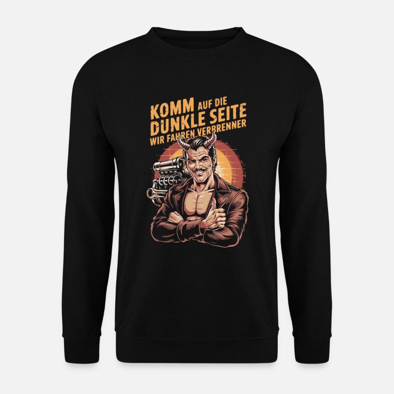 Teufel will Verbrenner fahren -Diesel und Benziner - Unisex Pullover - Schwarz