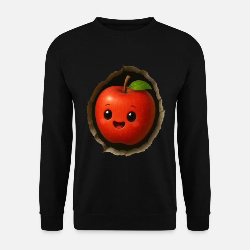 Apfel - Unisex Pullover - Schwarz