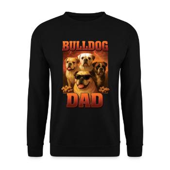 Bulldogge - Unisex Pullover - Schwarz - Vorne - Alina (178cm) & Michal (187cm)
