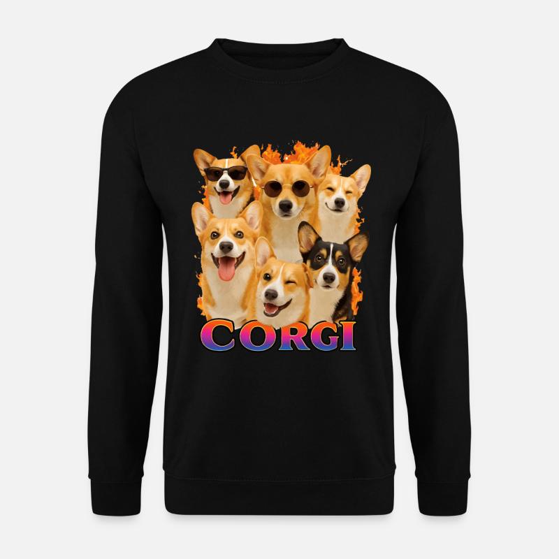 Corgi - Unisex Pullover - Schwarz