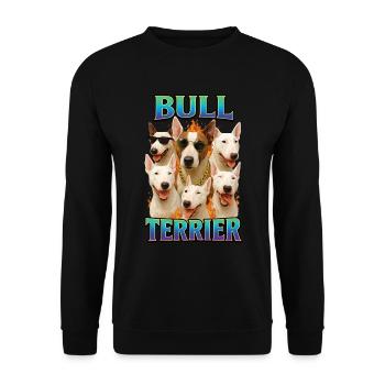 Bullterrier - Unisex Pullover - Schwarz - Vorne - Alina (178cm) & Michal (187cm)