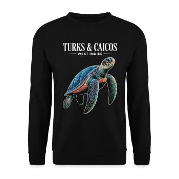Turks- und Caicosinseln - Unisex Pullover - Schwarz - Vorne - Alina (178cm) & Michal (187cm)