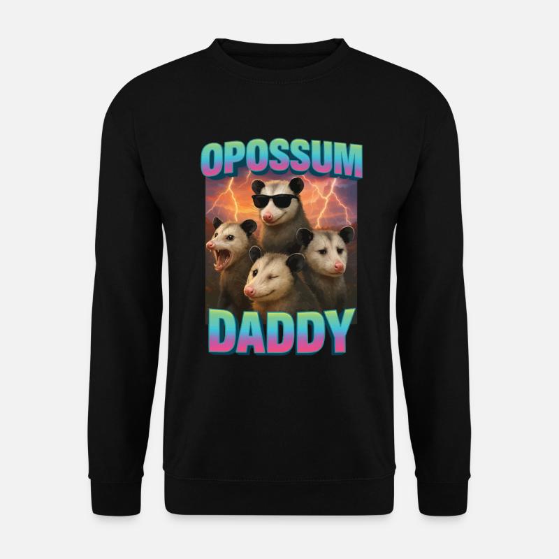 Opossum-Papa - Unisex Pullover - Schwarz