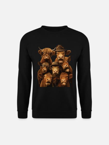 Kuh - Unisex Pullover - Schwarz