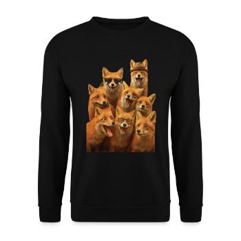 Fuchs - Unisex Pullover - Schwarz - Vorne - Alina (178cm) & Michal (187cm)