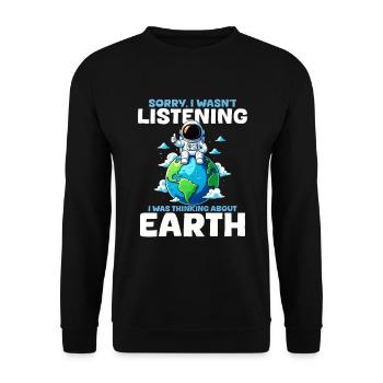 Erde Planet - Unisex Pullover - Schwarz - Vorne - Alina (178cm) & Michal (187cm)