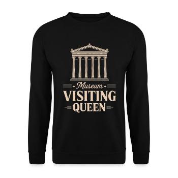 Museum - Unisex Pullover - Schwarz - Vorne - Alina (178cm) & Michal (187cm)