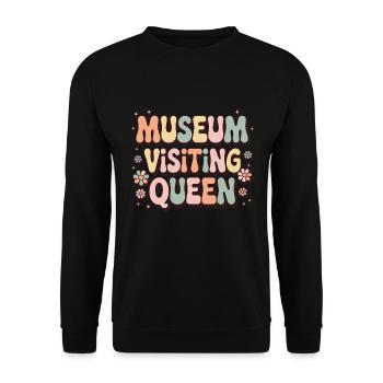 Museum - Unisex Sweatshirt - black - Front - Alina (178cm) & Michal (187cm)
