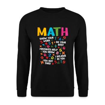Mathe - Unisex Pullover - Schwarz - Vorne - Alina (178cm) & Michal (187cm)