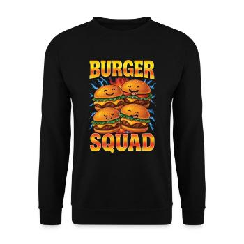 Burger - Sweat-shirt Unisexe - noir - Devant - Alina (178cm) & Michal (187cm)
