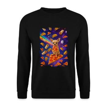 Chihuahua - Unisex Sweatshirt - black - Front - Alina (178cm) & Michal (187cm)