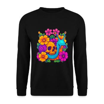 Schnecke - Unisex Pullover - Schwarz - Vorne - Alina (178cm) & Michal (187cm)