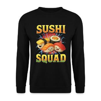 Sushi - Unisex Sweatshirt - black - Front - Alina (178cm) & Michal (187cm)