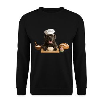 Cane Corso Italiano Baking Cake Cookies - Unisex Sweatshirt - black - Front - Alina (178cm) & Michal (187cm)