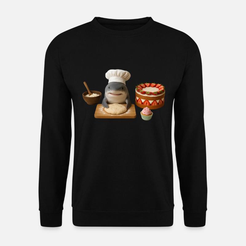 Shark Baking Cake Bread - Unisex Sweatshirt - black