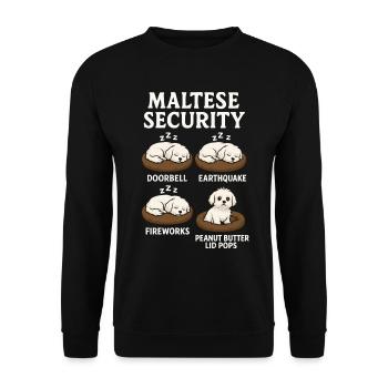 Maltese - Unisex Sweatshirt - black - Front - Alina (178cm) & Michal (187cm)